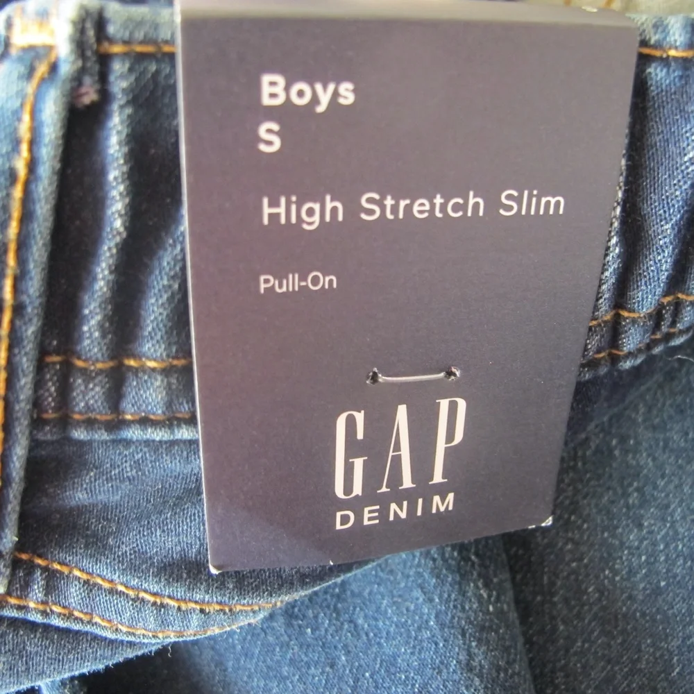 🔴🔴🔴SOLD🔴🔴🔴NWT Gap Denim Boy's High Stretch Slim Jeans Size Small (6-7) - Picture 2 of 6